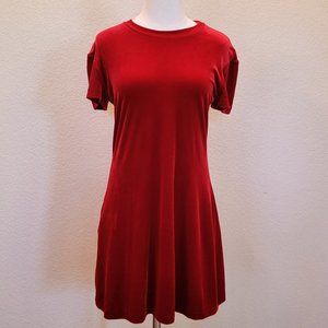 Nicole Miller Velvet Like Midi  Red Party Dress